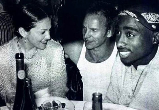 Madonna, Sting and Tupac.